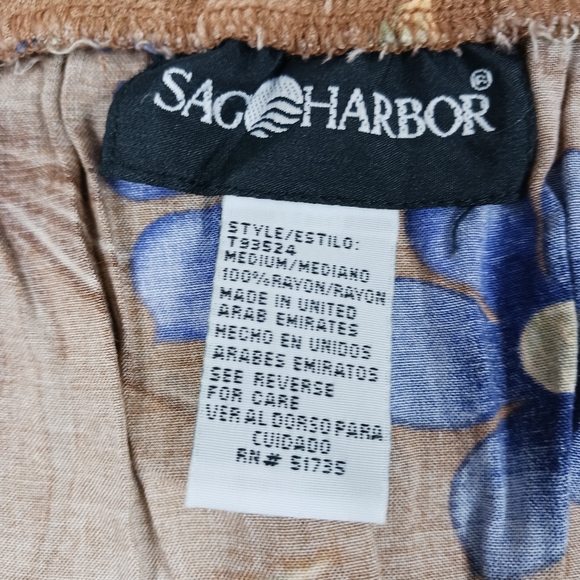 SAG HARBOR Button Front Rayon A-Line Maxi Skirt - Picture 4 of 4